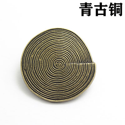10 stk 18/23/25mm spiral retro metal knapper håndsyet afslappet vindjakke knap antik bronze gammel sølv formede knapper: Antik messing / 18mm