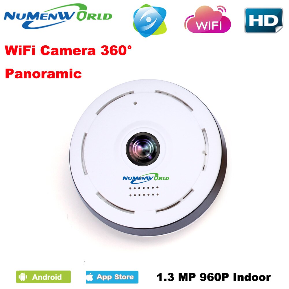 360 Graden smart panoramin IPC Draadloze IP Fisheye Camera Ondersteuning Twee Weg Audio P2P 960 P HD wifi camera