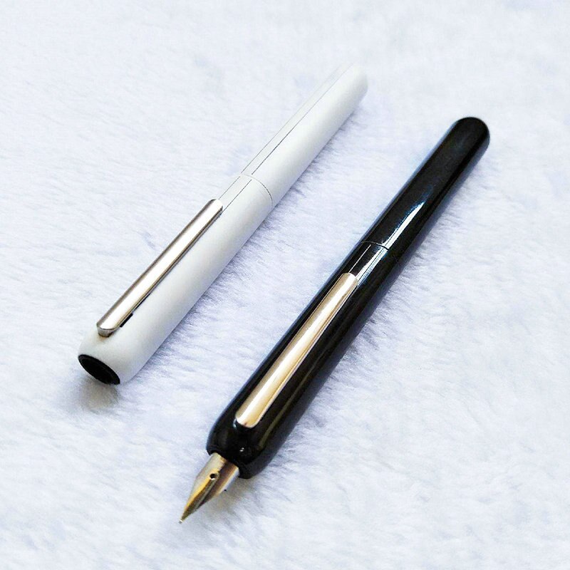 LM Focus 3 Fountain Pen Black Titanium Dialog Series 14K Tip Ink Pen Retractable Nib EF Calligraphy Pens