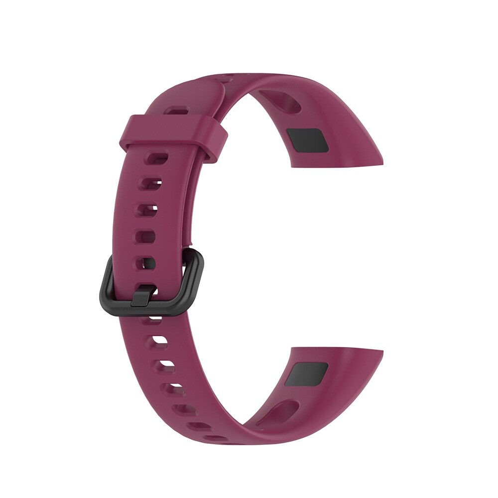 Soft Sports Silicone Wrist Strap Replacement Watch Band for HUAWEI Band 4 / Honor 5i Buckle Smart Watch Accessories: wine