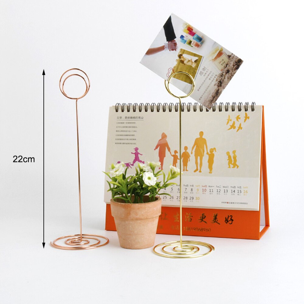 10 Pcs Goldene Schmetterling Herz Form Schreibtisch Notizen Ordner Herz Form Clips Hochzeit Gefälligkeiten Platz-kartenhalter Tisch Foto Clips: 10pc Rose circle