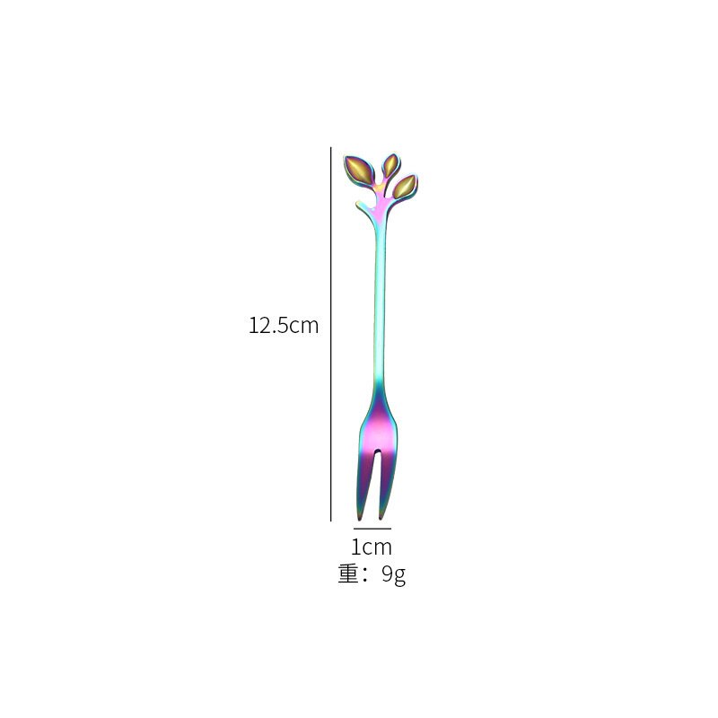 1/5pIeces Rosegold FruitFork Cake Knife 304 Stainless Steel Dessert Fork Cake Knife Tableware Accessories For Chistmas: Multifork 1PCS