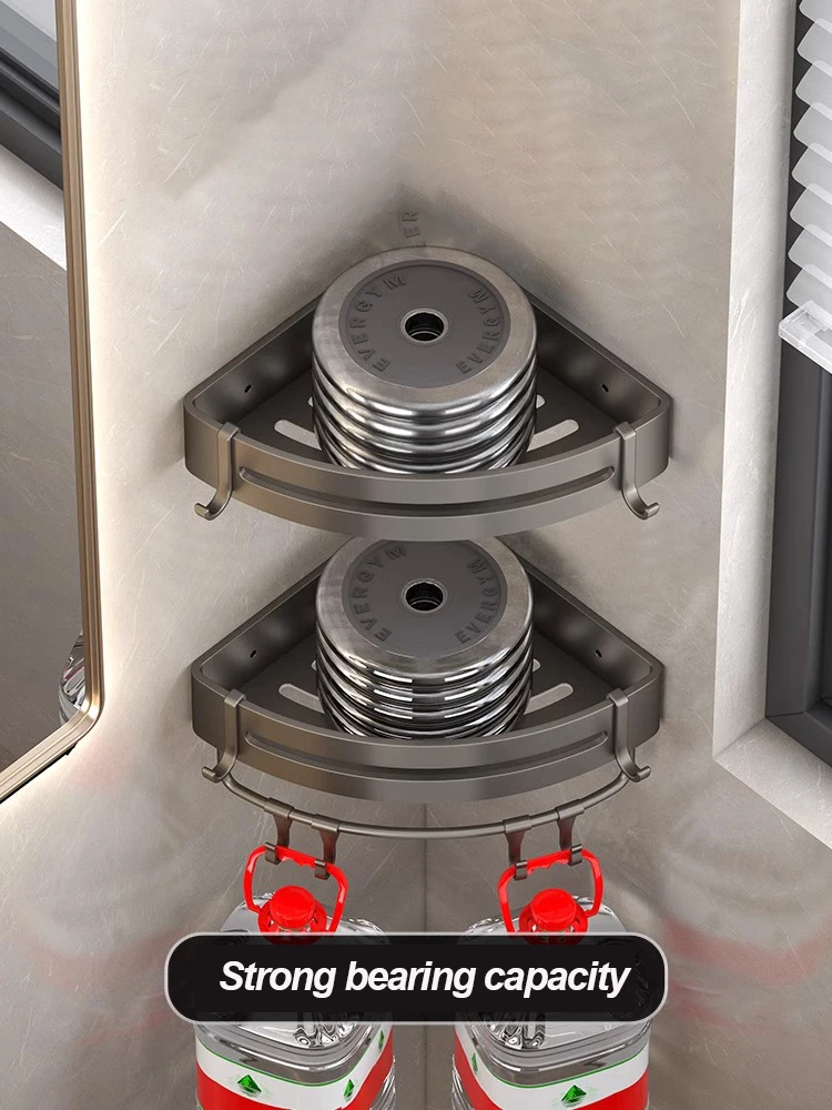 Klebstoff Bad Shampoo Halter Dusche Caddie Regale Lager Organizer Nein Bohren Regal Ecke Handtuch Halter Regale Pro Bad