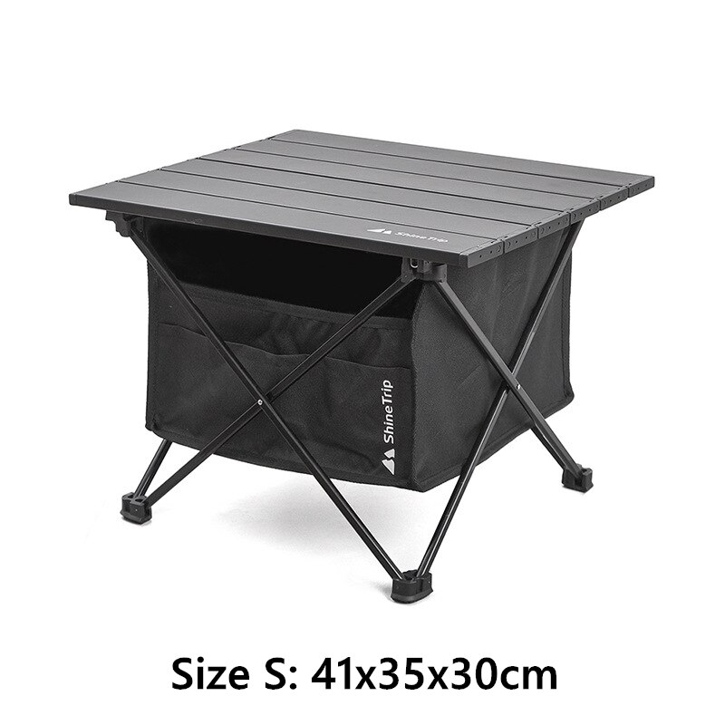 Outdoor Aluminum Alloy Camping Folding Table with Storage Bag Portable Detachable Fishing Picnic Ultra-light Mini Desk: S