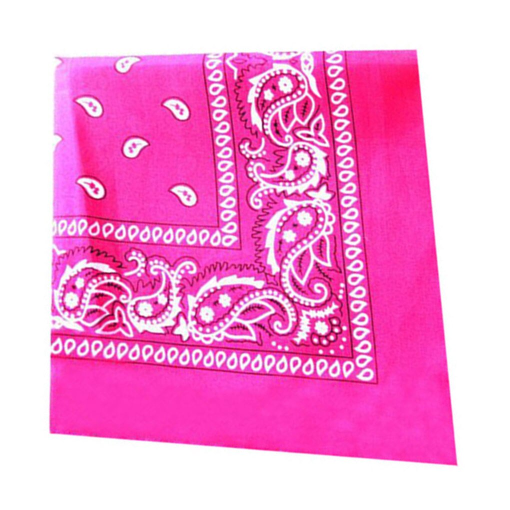 Hip Hop hommes femmes Bandana chapeau de sport Paisley Bandana poignet bandeau Double face foulard foulard chapeaux: Rose Red
