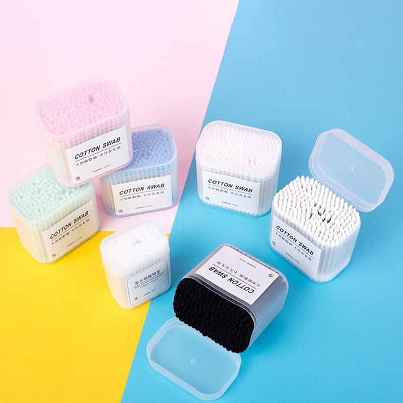 200pcs Makeup Cotton Swab Swab Household Disposable Double-Headed Boxed