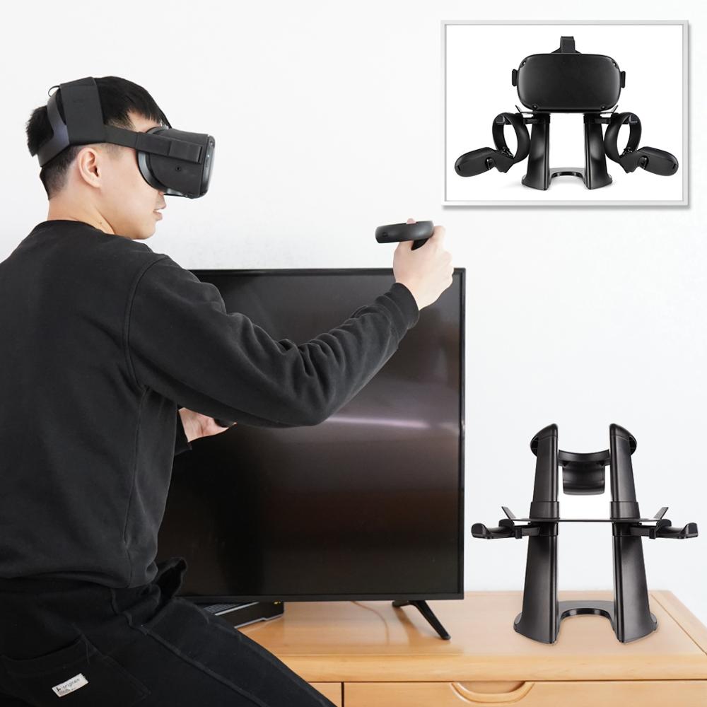 Kiwi design vr suporte, exibição de fone de ouvido e controlador titular estação de montagem para oculus quest2/rift s/go/htc vive/índice de válvula