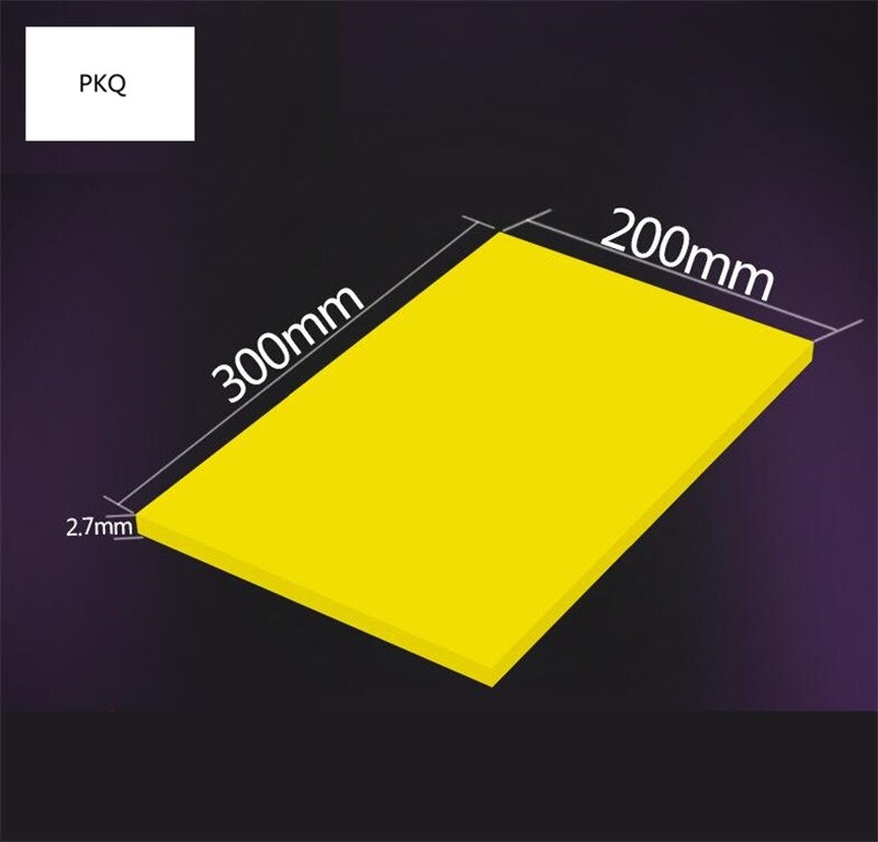 1 Uds., tablero acrílico de 2,7mm de espesor, placa de lámina de plexiglás Perspex extruido rojo/amarillo/verde, 300x40 0mm/ 300x200mm