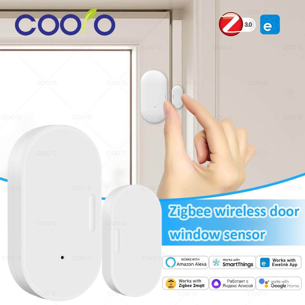 Ewelink Zigbee Türsensor, kabelloser magnetischer Fenster-Alarmdetektor, offen, geschlossen, funktioniert mit Zigbee2MQTT, Alexa Google müssen Tor