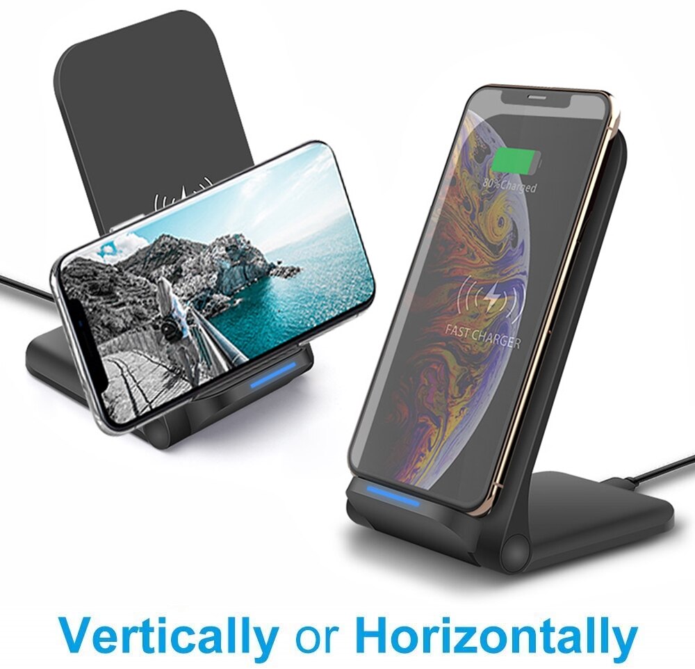 DCAE 15W Qi Drahtlose Ladestation für iPhone 11 Profi X XS 8 XR Samsung S9 S10 S8 USB C Schnelle Ladestation Telefon Schnell Ladung