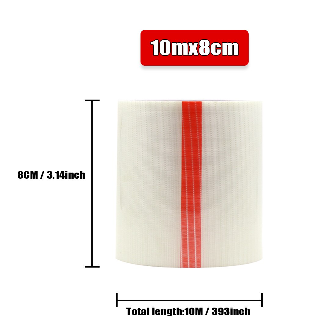 Parche de cinta de reparación de Kite Ripstop, 5cm-50cm, resistente al agua, alta adherencia, translúcida, para Vela, Spinnaker, parapente, toldos, carpas: 10mx8cm