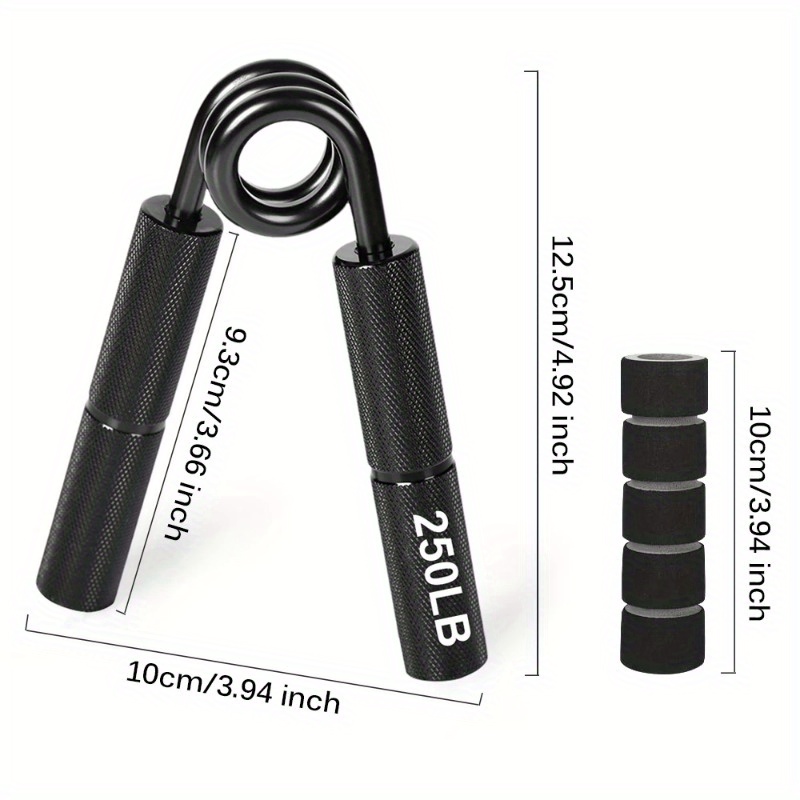 50LB-300LB Metal Hand Gripper Strengthener Finger Exerciser Grip Strength Muscle Arms Trainer Recovery Wrist Gym Equipment