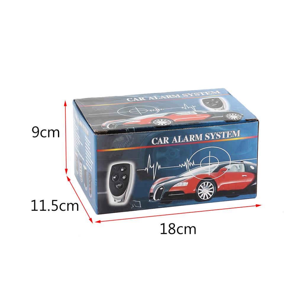 Universele One-Way Auto Alarm Voertuig Systeem Beveiliging Systeem Keyless Entry Sirene Met 2 Afstandsbediening Inbreker