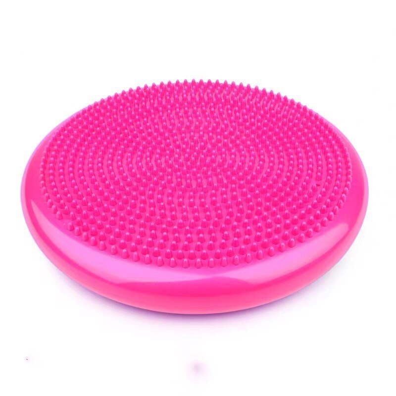 Bolas de Yoga con almohadilla de masaje, cojín de disco de equilibrio oscilante de estabilidad inflable, tabla de masaje, bolas de entrenamiento para ejercicio físico: pink 33cm