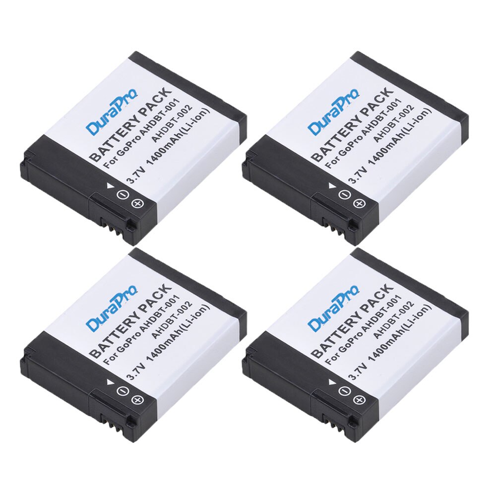 Batterie Li-ion pour GoPro HD Hero 1/2/Hero1/Hero2, 1400mAH, AHDBT-001, AHDBT-002, AHDBT 001 002, pour sports motorisés, Surf en plein air, 960: 4 Battery