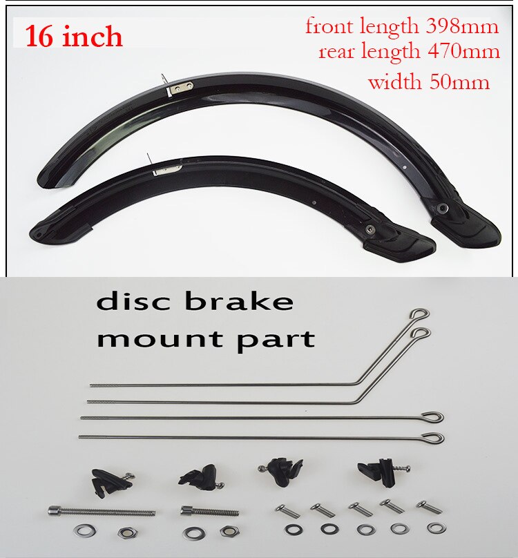 14 16 20 inch folding bike mudguard V brake disc b... Grandado