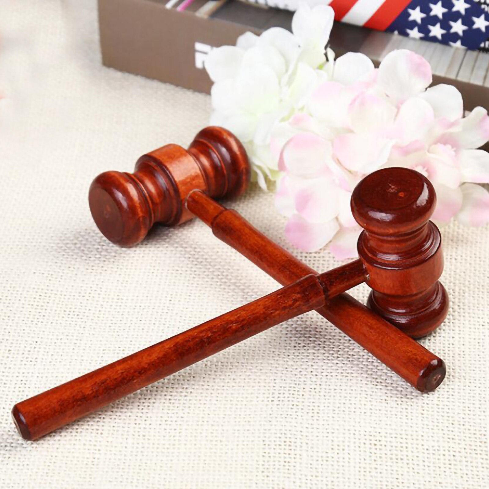 Children's Toy Mallet Small Wooden Hammer Handmade Judge Hammer Children's toy mallet mini hammer knocking hammer D22#