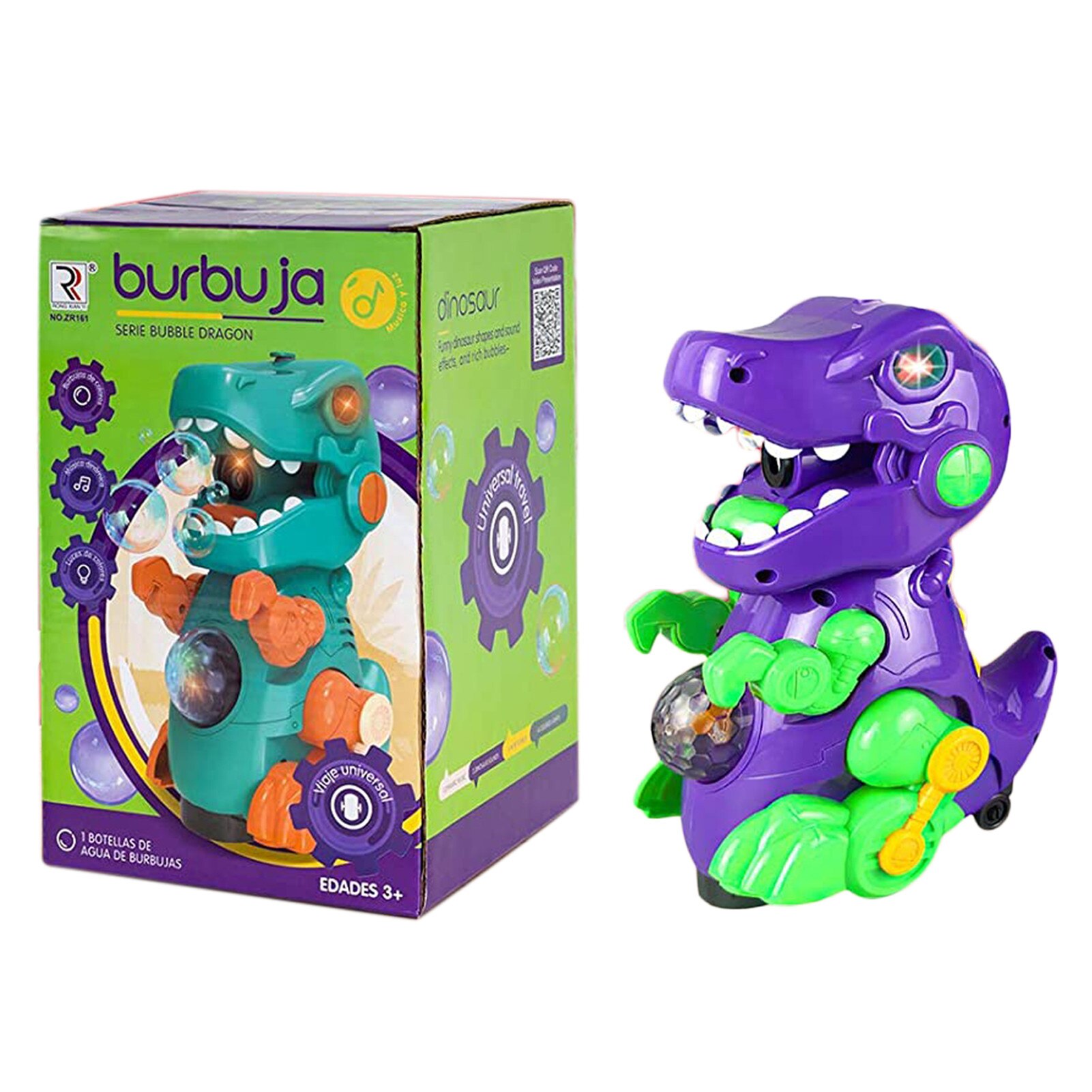 Kinderen Zomer Dier Dinosaurus Bubble Machine Met Geluid En Verlichting Outdoor Speelgoed Voor Kinderen Elektronische Majic Zeepbellen Speelgoed: Purple