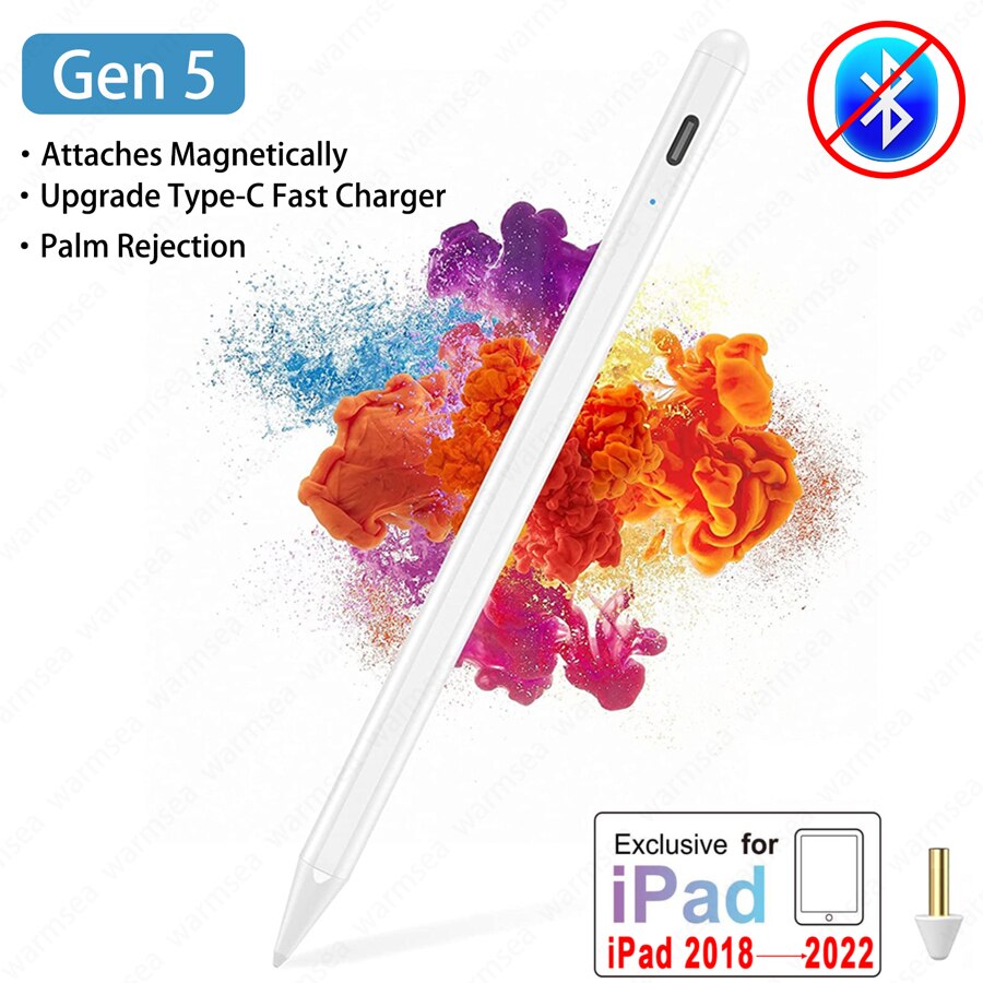 For Apple IPad Pencil For Stylus Pen IPad Pro 11 12.9 6th 10.2 7th 8th Generation Mini 5 Air 3 4 Palm Rejection: Default Title