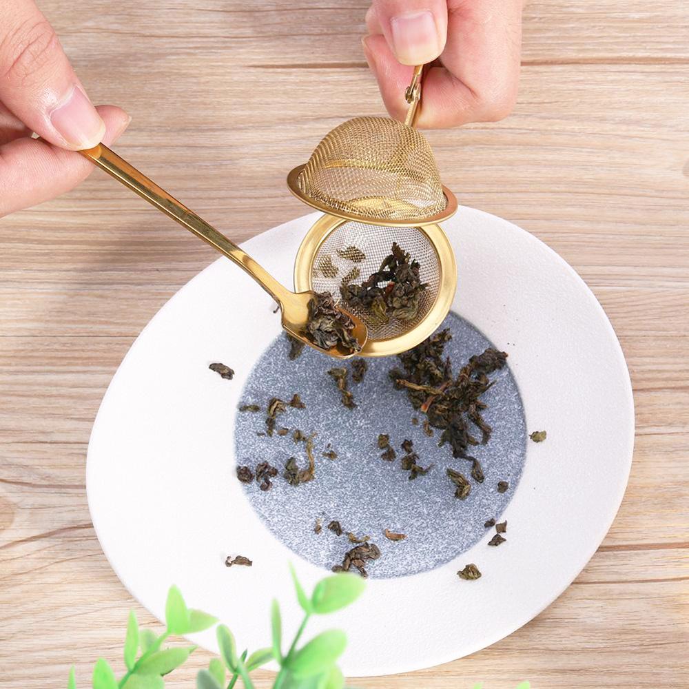 Bolvormige theezeef theebol thee-ei roestvrijstalen handvat koffie kruidenfilter diffuser thee-ei