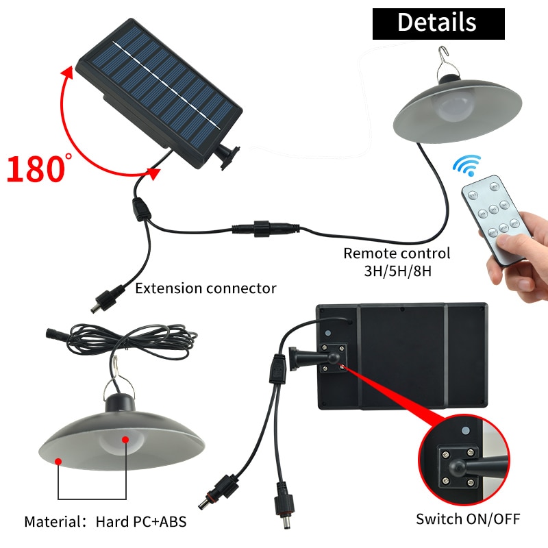 Ledde solar hängande ljus utomhus inomhus solenergi lampa med linje glödlampa skjul belysning för hem trädgård trädgård dubbel huvud ljuskrona
