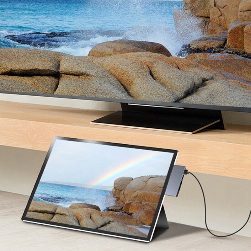 USB 3.0 RJ45 Docking Station HUB Docking Station 4K HDMI-Compatible USB Multi-Function Hub For Surface Pro 4/5/6