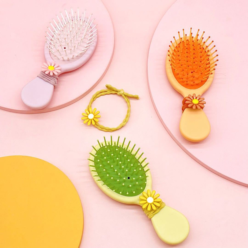 Ins Leuke Zachte Leuke Mini Luchtkussen Kam Kinderen Massage Kam Kappers Kam Daisy Hoofd Touw Kammen Voor kids