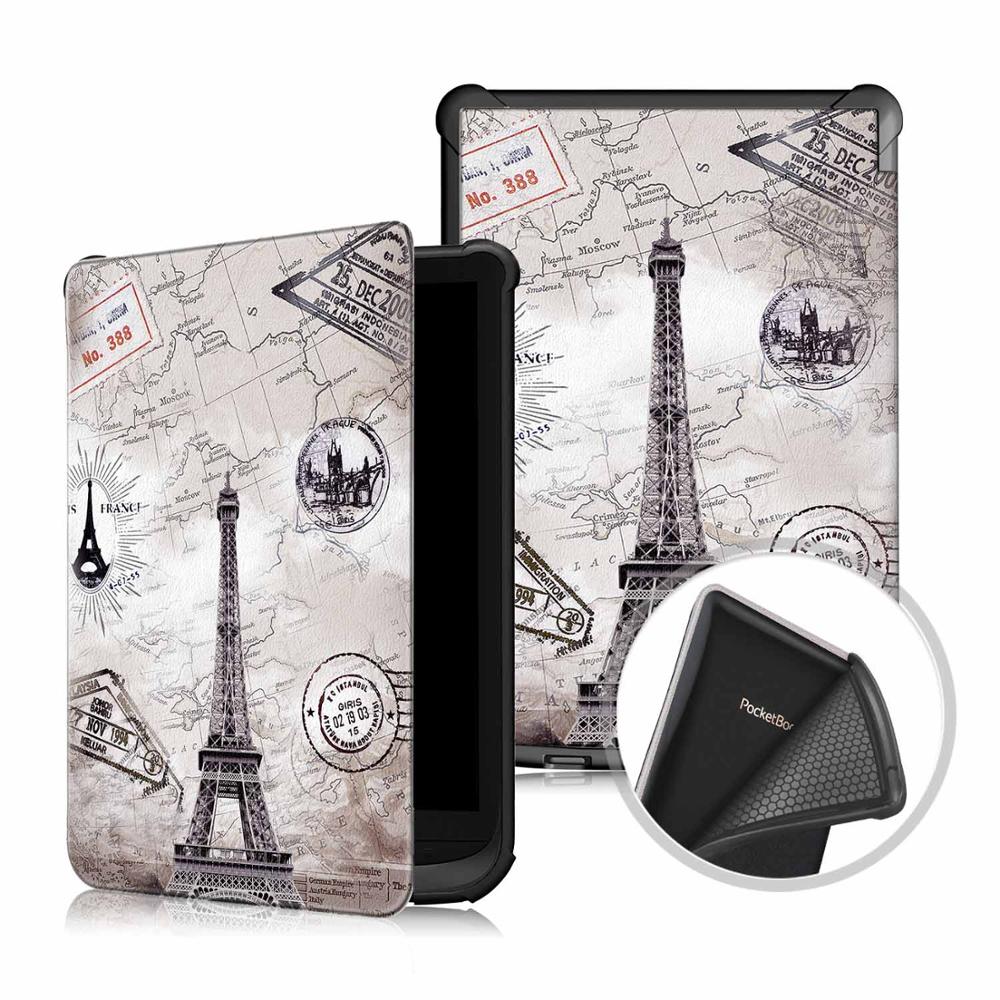 Slim Magnetic cover case for Pocketbook 616/627/632/606/628/633 colour funda cover for PocketBook Touch Lux 4 5 Basic Lux 2 Case: PKB627-TPU-FGTT