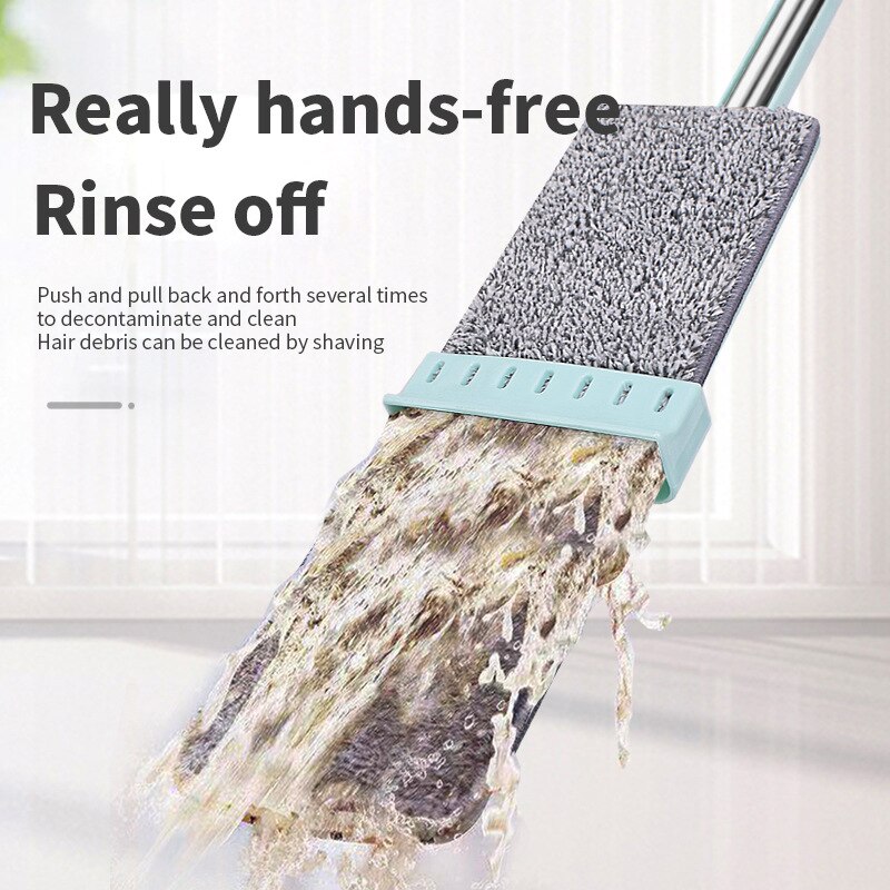 Thuis Hand Wassen Gratis Mop Vlakmop Nat Droog Mop Floor Cleaning Mop Microfiber Mop Pads Nat Droog Gebruik Op hardhout Laminaat Tegel
