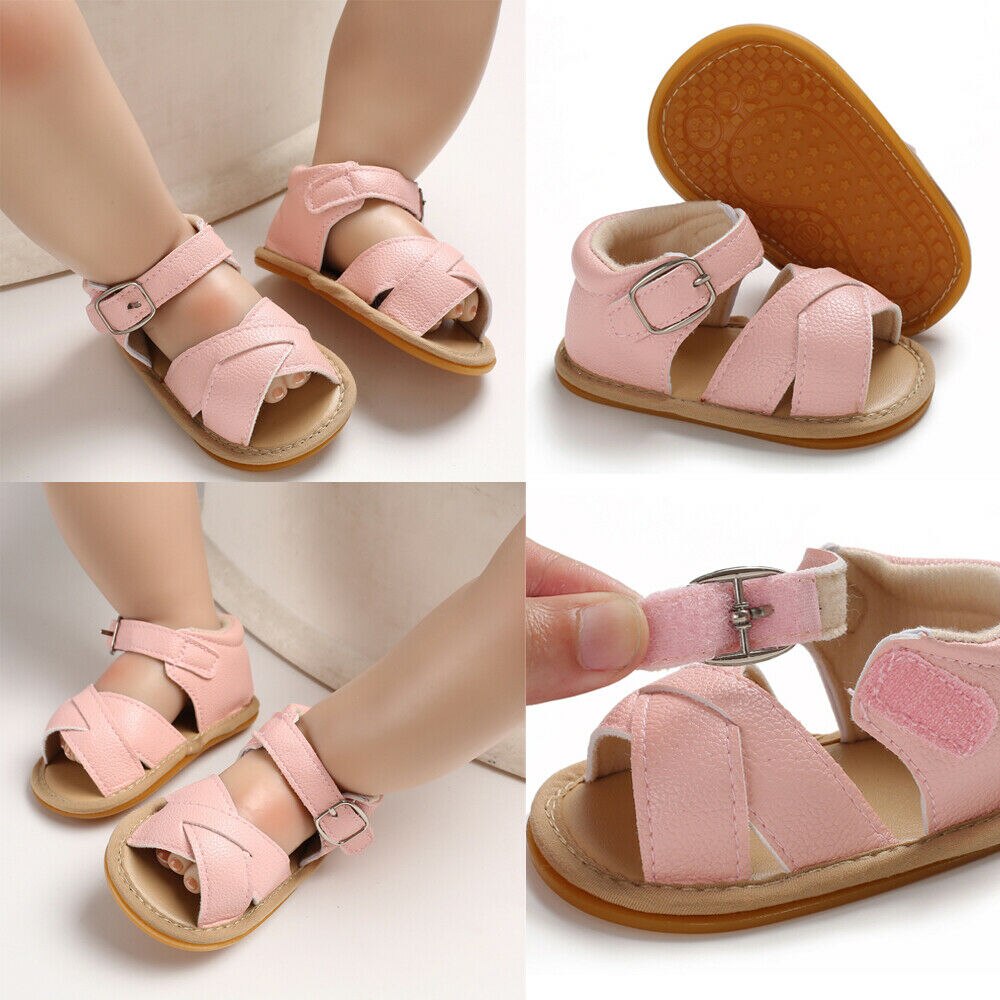 Zomer Kinderen Schoenen Mode Pu Leer Zoete Kinderen Sandalen Voor Meisjes Peuter Baby Ademend Hollow Out Schoenen 0-18M: Roze / 12