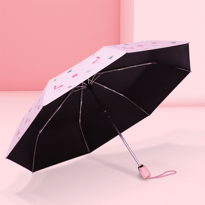 Mały świeży parasol flaming przezroczysty Sakura parasole kot kreskówkowy parasol ptak kreatywne parasole długi uchwyt