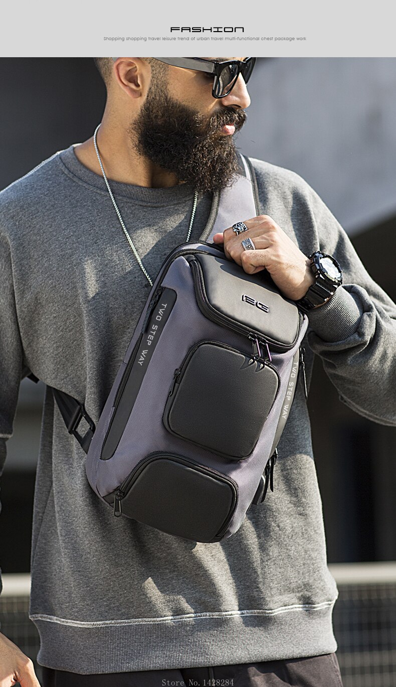 Xiaomi Multifunctionele Anti-Diefstal Crossbody Tas Mannen Schouder Messenger Bags Mannelijke Oxford Borst Tas Waterdicht Krasbestendig