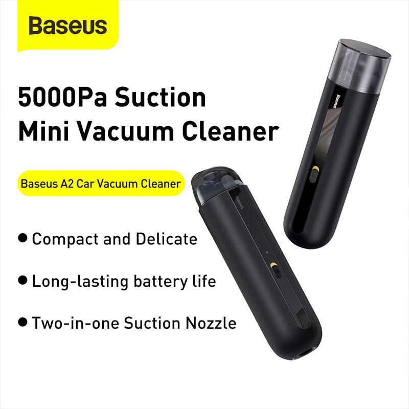 Baseus Draagbare Usb Auto Stofzuiger Draadloze Auto Vacuüm 5000Pa Zuig Handheld Auto Mini Stofzuiger Voor Thuis/auto/Kantoor