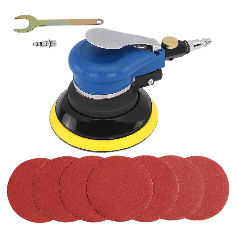 5 inch luchtgedreven excentrische schuurmachine 125 mm dubbele pneumatische schuurmachines luchtschuurmachine & polijstmachine voor auto en metaal