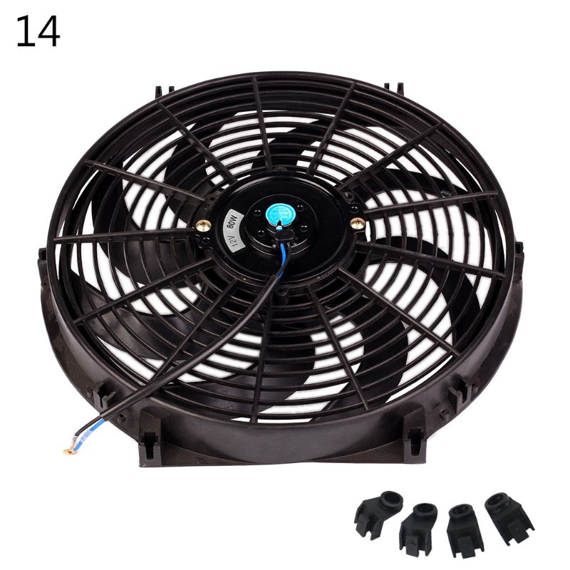 10Inch 12Inch 14Inch Universele Auto Radiator Fan Slim Push Pull Elektrische Motor Koelventilator 12V E7CA