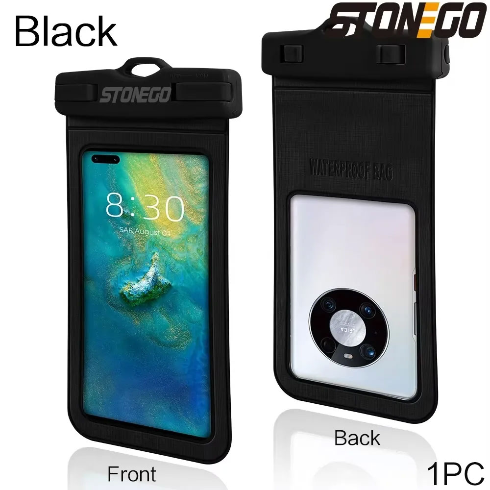 Waterproof Swimming Bag Ski Drift Diving Shoulder Waist Pack Bag Underwater Cell Phone Bags Case Cover for Beach Boat Sports: Lotus root color