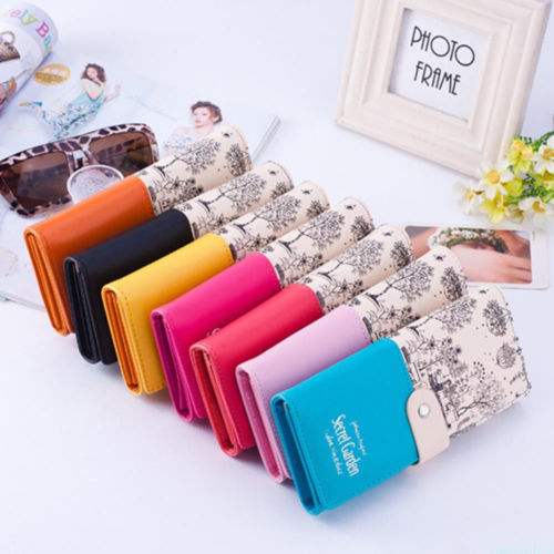 Women Cartoon PU Leather Wallet Purse Handbag Case Card Holder Bag Clutch Zipper