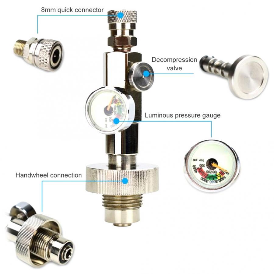 High Pressure Gas Filling Connection Valve Diving Cylinder Inflation Use Large Bottle to Small Bottle diving equipment