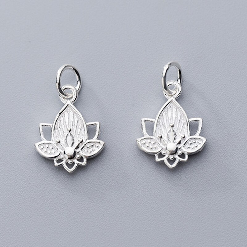 Elegante Craft Lotus Bloem Dangle Charms 16X13Mm 925 Sterling Zilver Vrouwen Hangers Voor Ketting Oorbellen Maken Diy sieraden: Default Title