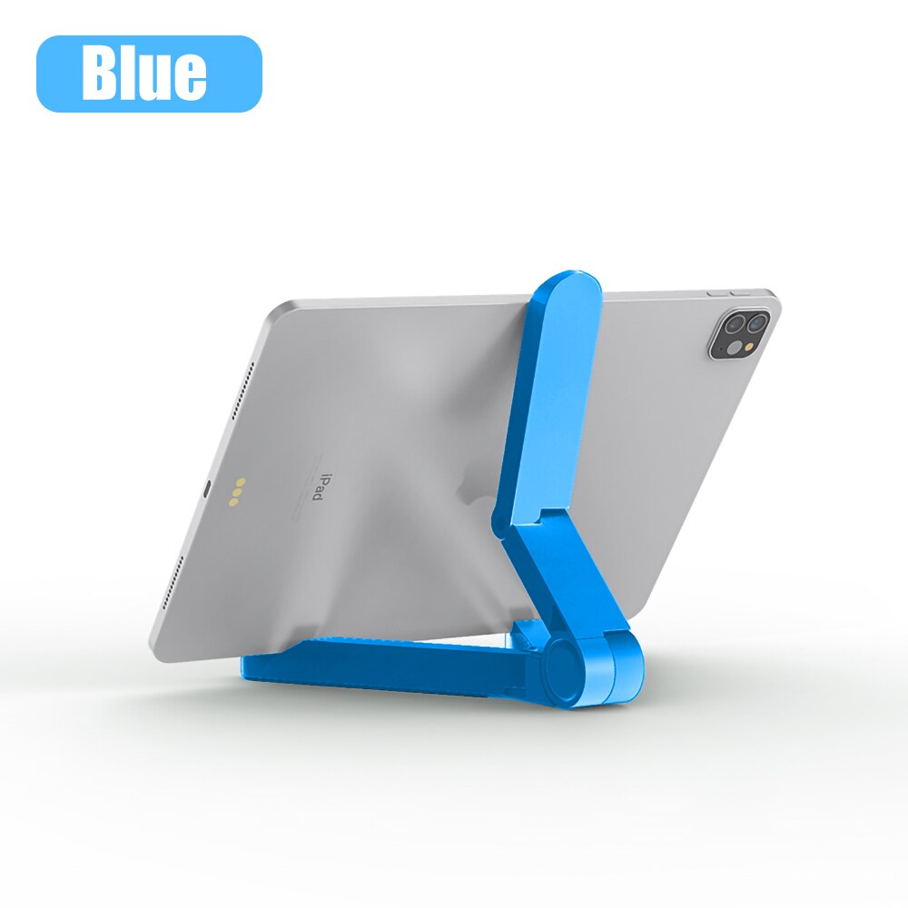 Folding Universal Tablet Stand Lazy Pad Support Phone Holder Phone Stand for Samsung Huawei Xiaomi IPhone IPad 10.2 9.7: Blue