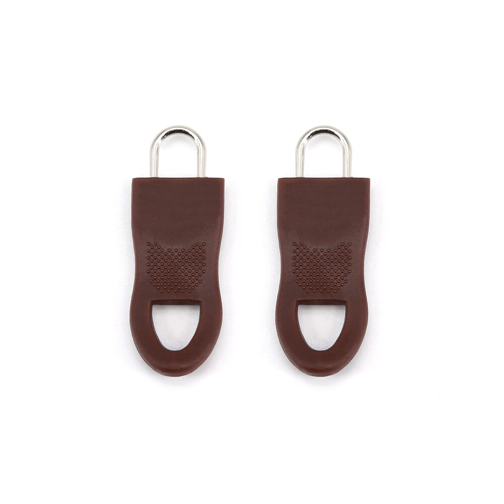 Universal replacement zipper pull head repair kit clothing zipper travel bag luggage backpack zipper pull head holder: b 2pcs