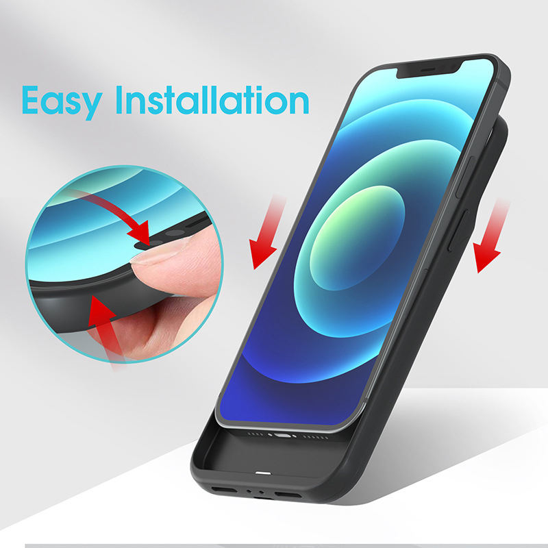 6800/7000 mAh Akku-Ladegerät-Hülle für iPhone 16 15 14 13 12 11 Profi Max 12 Mini X XS XR 6 7 8 Plus SE 2 Energie Bank Ladekoffer