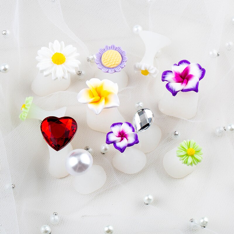 Separadores de dedos de espuma de silicona, espaciadores suaves, Margarita, flor, girasol, herramienta de cuidado de los pies, 8 unidades