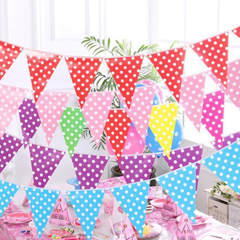 Dot Small Flags Birthday Party Wedding Scene Shopping Mall Activities Kindergarten Layout Banner Decoration Supplies