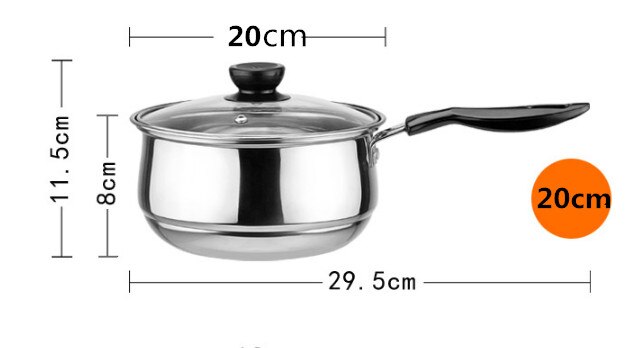 Edelstahl topf Doppelten Boden Suppe Topf Nichtmagnetischen Kochen mehrzweck Kochgeschirr nicht Stock Pfanne induktion Herde verwendet topf: 20cm eins handhaben Art