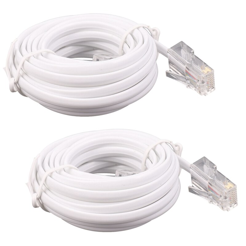 2X RJ11 6P4C zu RJ45 8P4C Modulare Telefon Internet Verlängerung Kabel 3 Meter: Ursprünglich Titel