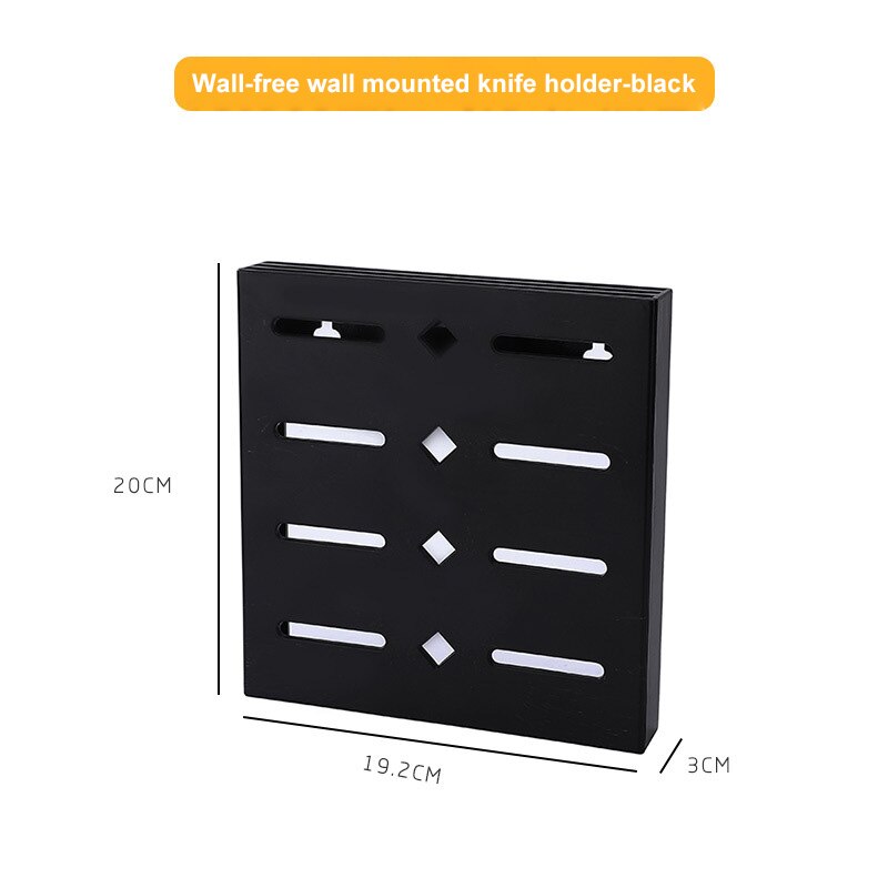 Soporte de plástico para cuchillos de cocina, Soporte múltiple montado en la pared, bloques para organizar cuchillos, herramienta de cocina, accesorios para cuchillos: 02