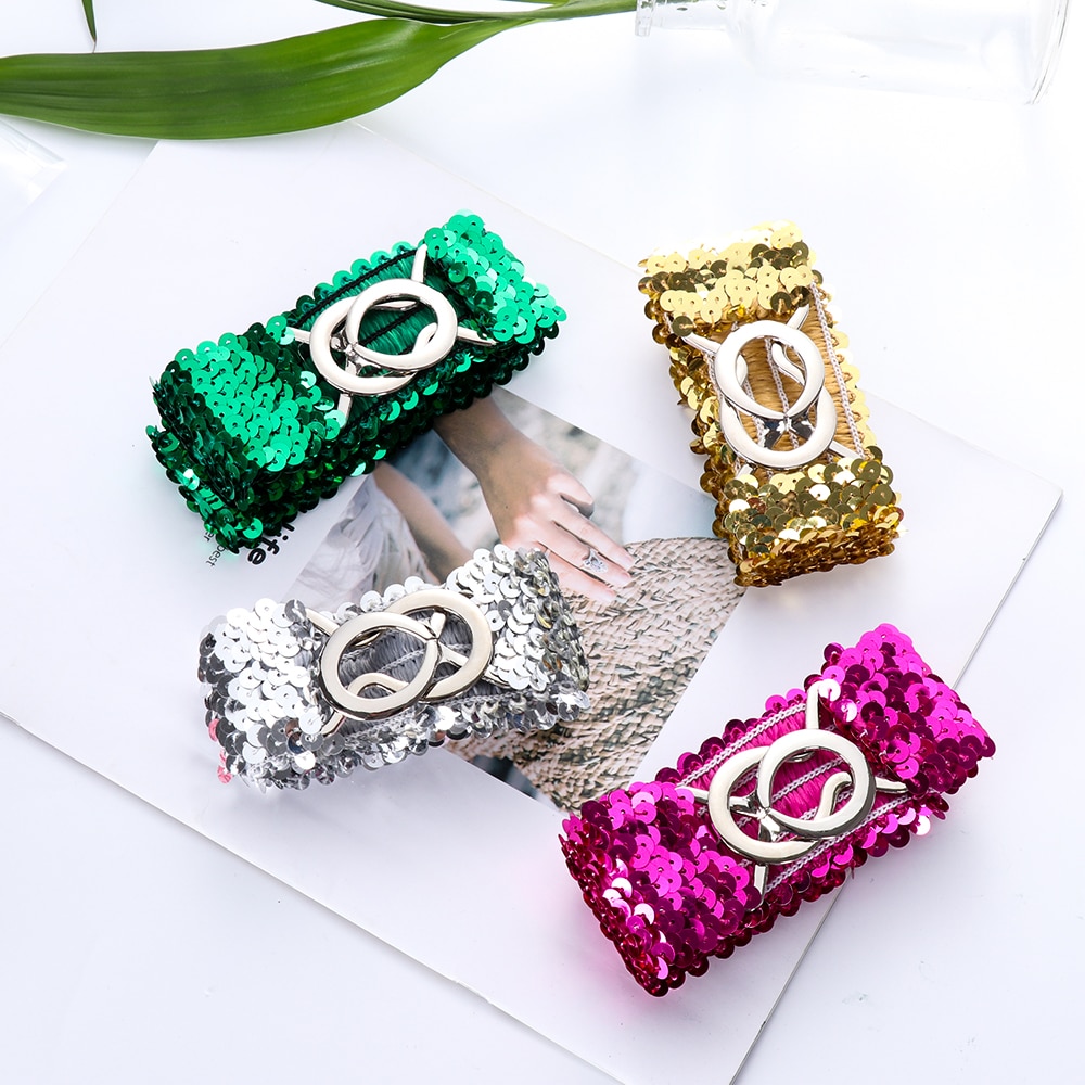 Guld bælte stretch mave bred linning wrap spænde korset kostume billigste desinger kvinder dame elastisk pailletter