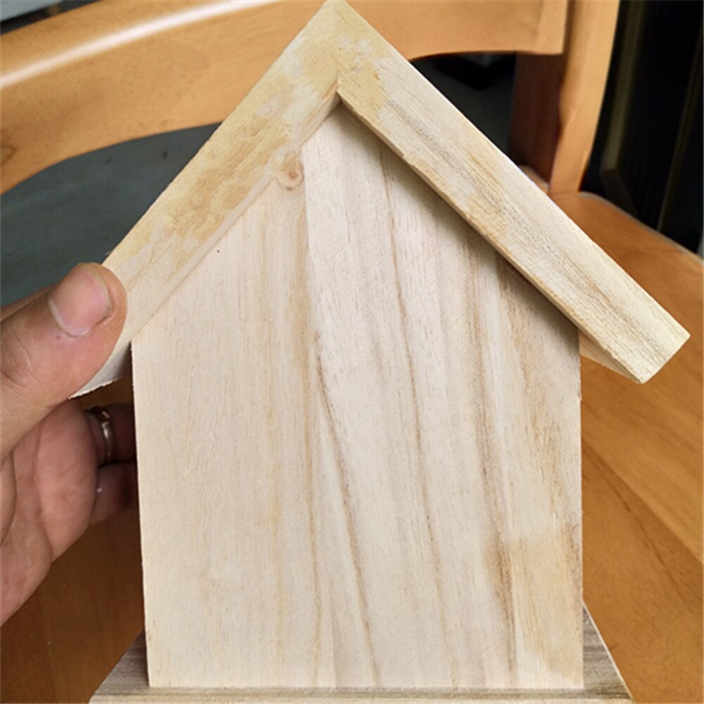 Smuk træ fugle avlshus bur boks væghængt papegøje bur hjem have gård balkon vedhæng dekoration