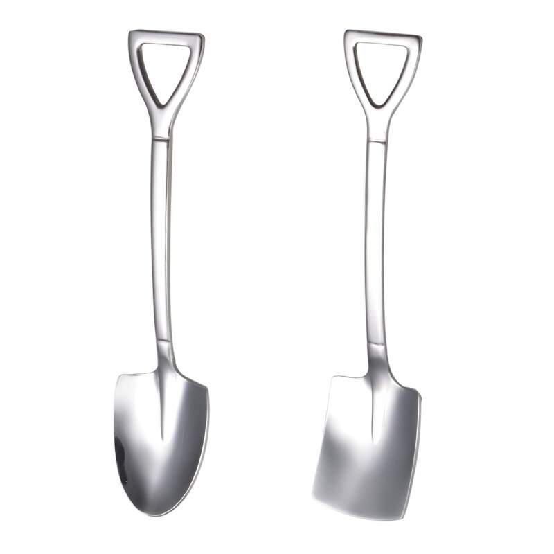 304 Stainless Steel Shovel Spoon Cute Retro Watermelon Artifact Spade Shovel Spoons Dessert Cake Ice Cream Spoon Kitchen Tool